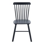 Καρέκλα Bristol pakoworld rubberwood σε μαύρη απόχρωση 45x51x86εκ