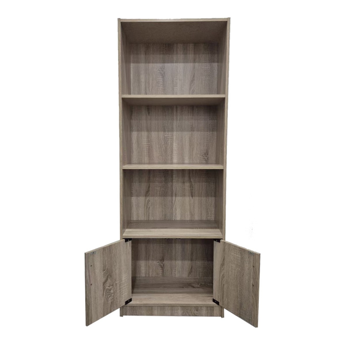Βιβλιοθήκη Tekaro pakoworld σε sonoma απόχρωση 60x29x166εκ