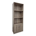 Βιβλιοθήκη Tekaro pakoworld σε sonoma απόχρωση 60x29x166εκ