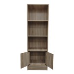 Βιβλιοθήκη Tekaro I pakoworld σε sonoma απόχρωση 57x33x180εκ