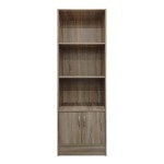 Βιβλιοθήκη Tekaro I pakoworld σε sonoma απόχρωση 57x33x180εκ
