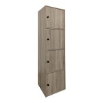 Ντουλάπι-στήλη Gabino pakoworld σε sonoma απόχρωση 40x39x158εκ