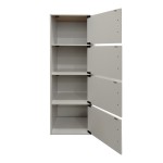 Ντουλάπι-στήλη Gabino I pakoworld σε λευκή απόχρωση  40x34.5x120εκ