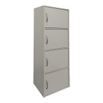Ντουλάπι-στήλη Gabino I pakoworld σε λευκή απόχρωση  40x34.5x120εκ