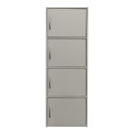 Ντουλάπι-στήλη Gabino I pakoworld σε λευκή απόχρωση  40x34.5x120εκ