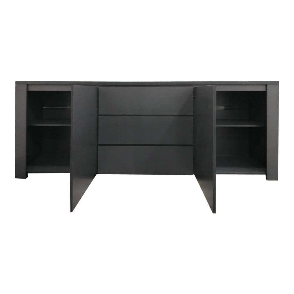 Μπουφές Kalya pakoworld σε ανθρακί απόχρωση 220x49x89.5εκ