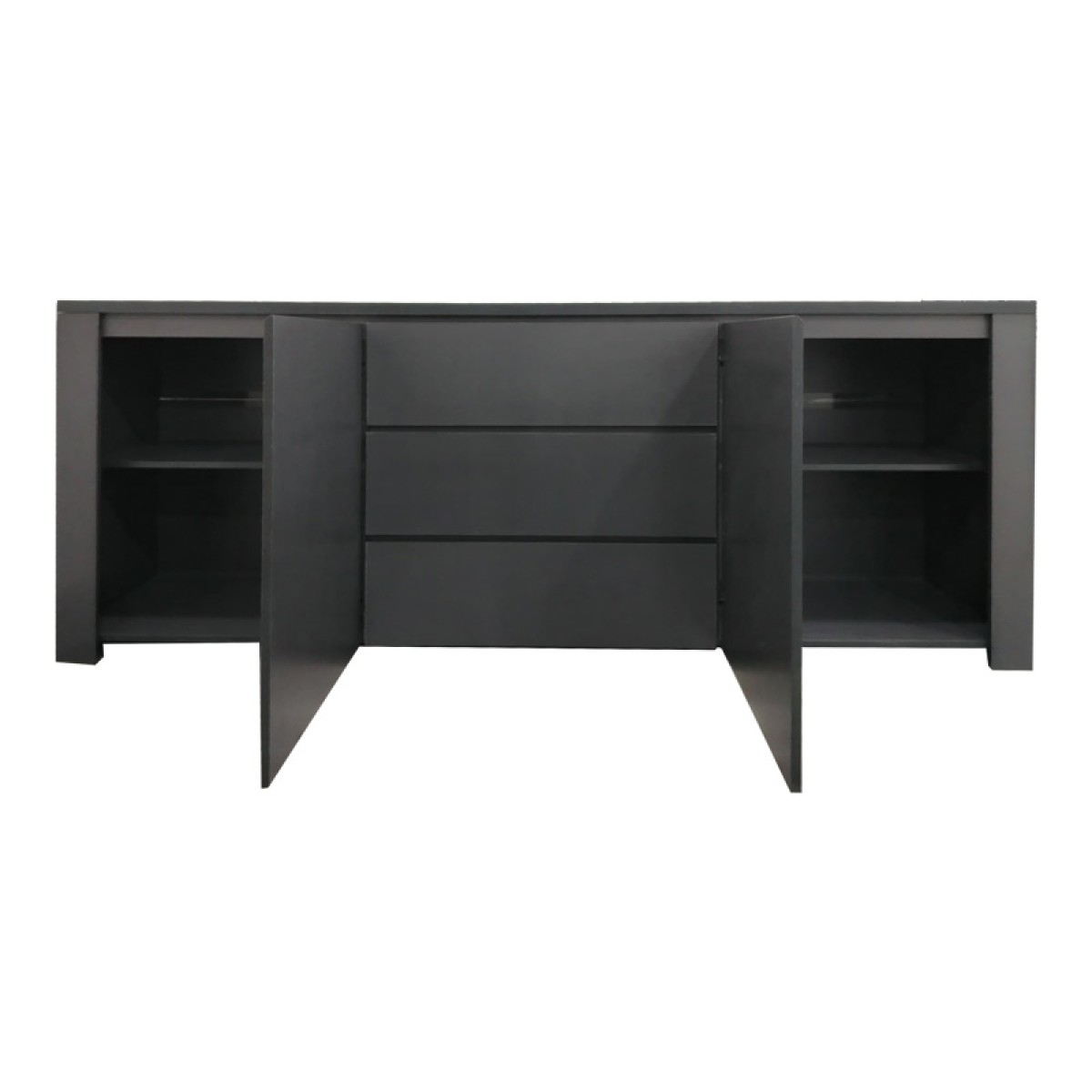 Μπουφές Kalya pakoworld σε ανθρακί απόχρωση 220x49x89.5εκ