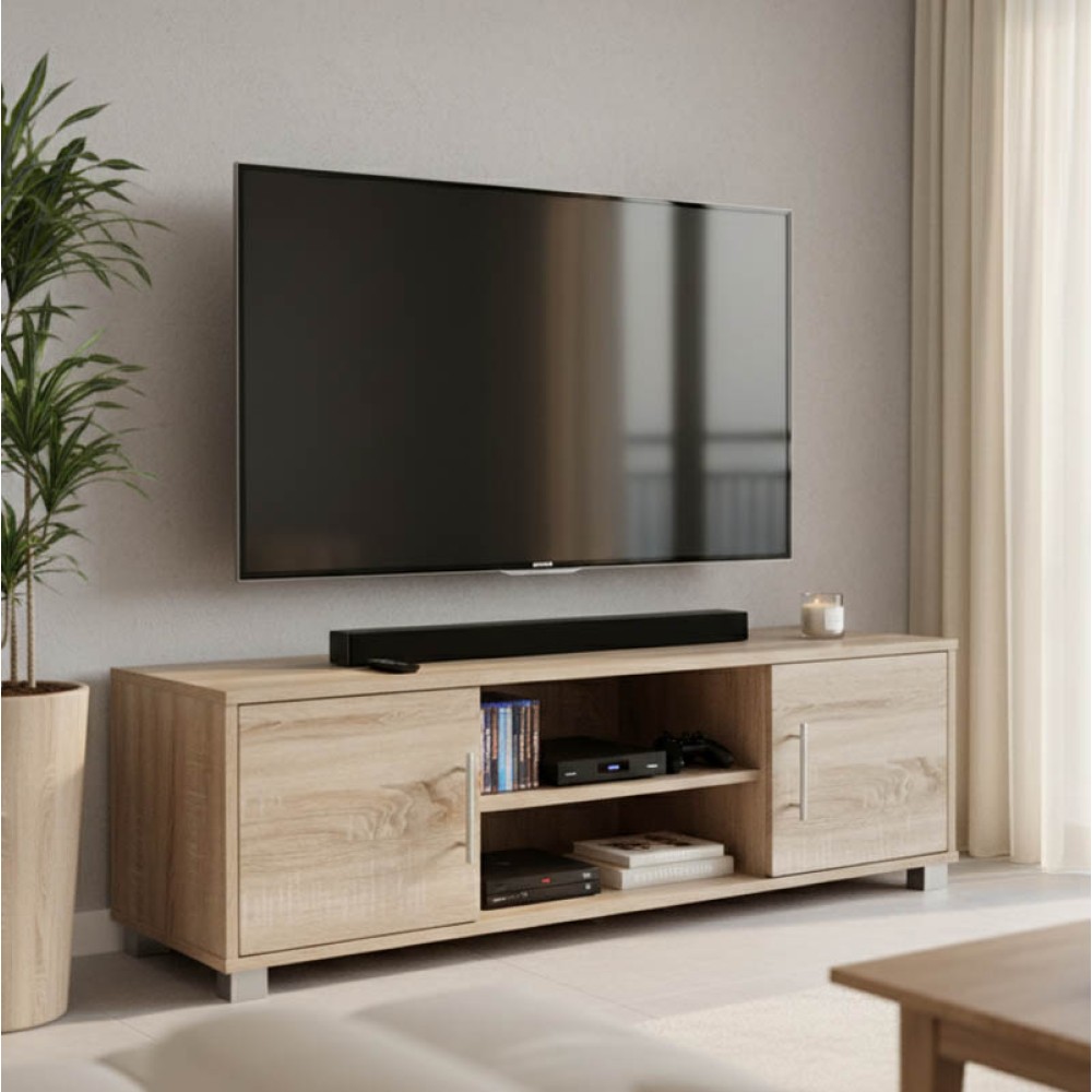 Έπιπλο τηλεόρασης Serank pakoworld σε sonoma απόχρωση 120x40x40εκ