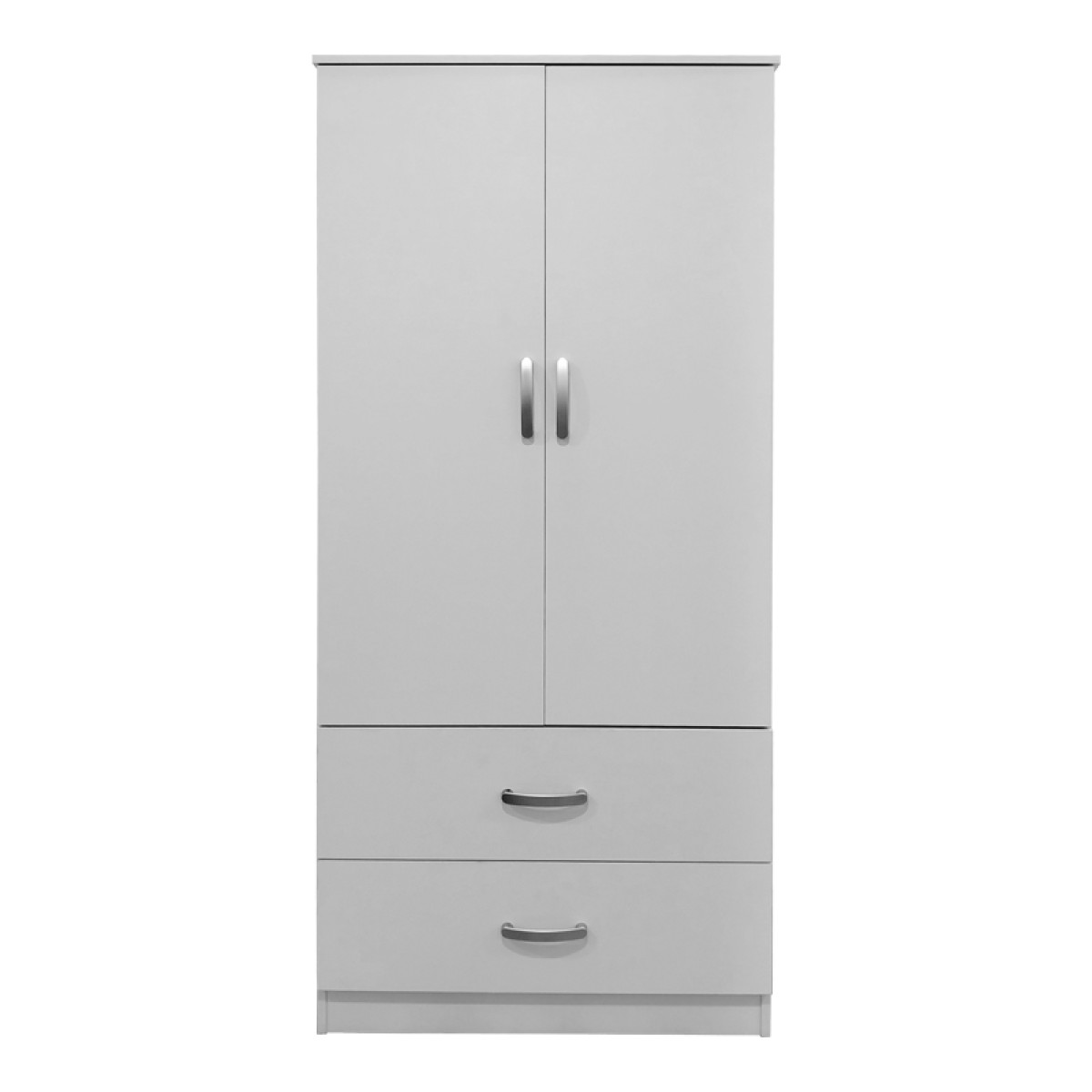 Ντουλάπα δίφυλλη με 2 συρτάρια Lego pakoworld σε λευκή απόχρωση 80x42x180εκ