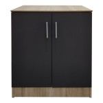 Παπουτσοθήκη-ντουλάπι Souken pakoworld 6 ζευγών σε sonoma-ανθρακί απόχρωση 60x40x80εκ