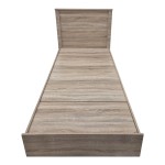 Κρεβάτι Athos pakoworld σε sonoma απόχρωση 90x190εκ