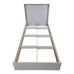 Κρεβάτι Athos pakoworld σε sonoma-λευκό απόχρωση 90x190εκ