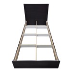 Κρεβάτι Athos pakoworld σε wenge απόχρωση 90x190εκ