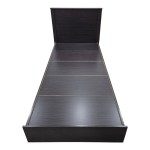 Κρεβάτι Athos pakoworld σε wenge απόχρωση 90x190εκ