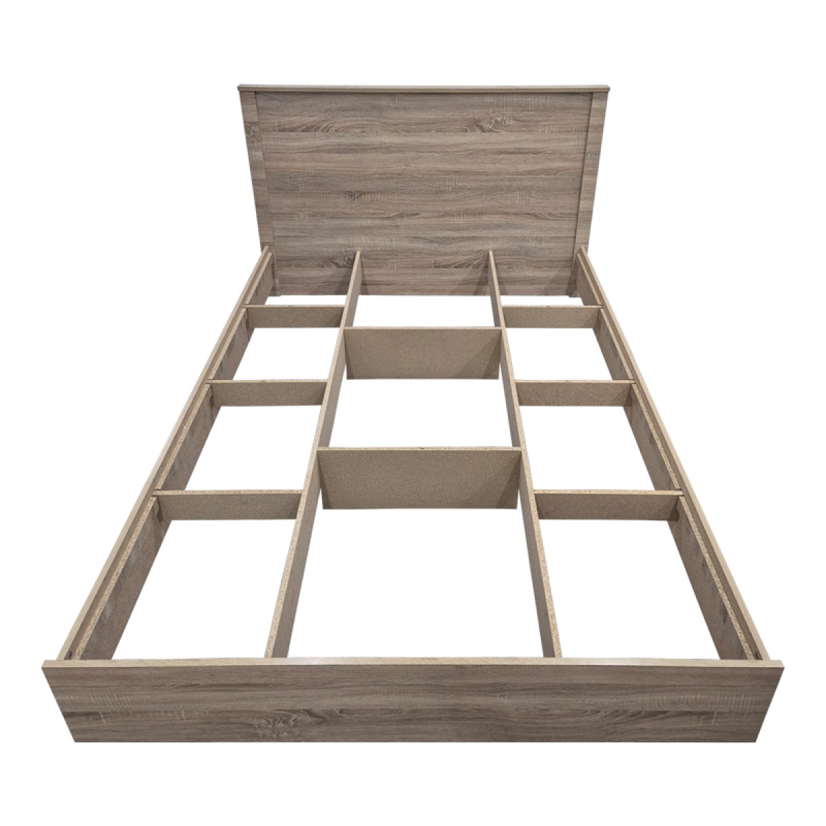 Κρεβάτι Athos pakoworld σε sonoma απόχρωση 140x200εκ