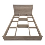 Κρεβάτι Athos pakoworld σε sonoma απόχρωση 140x200εκ