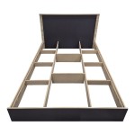 Κρεβάτι Athos pakoworld σε sonoma-ανθρακί απόχρωση 140x200εκ