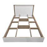 Κρεβάτι Athos pakoworld σε sonoma-λευκή απόχρωση 140x200εκ