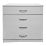 Συρταριέρα Athos pakoworld σε λευκή απόχρωση 80x40x79εκ