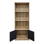 Βιβλιοθήκη Tekaro pakoworld sonoma-ανθρακί 60x29x166εκ