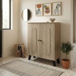 Παπουτσοθήκη-ντουλάπι Cathi pakoworld sonoma 80x34x95εκ