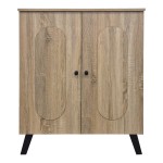 Παπουτσοθήκη-ντουλάπι Cathi pakoworld sonoma 80x34x95εκ