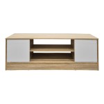 Έπιπλο τηλεόρασης Sasa pakoworld sonoma-λευκό 120x35x41.5εκ