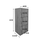 Ντουλάπι-στήλη Soline pakoworld sonoma 40x34.5x90.5εκ