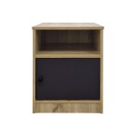 Κομοδίνο Lenea pakoworld sonoma-ανθρακί 40x40x50εκ