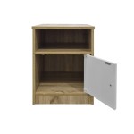 Κομοδίνο Lenea pakoworld sonoma-λευκό 40x40x50εκ