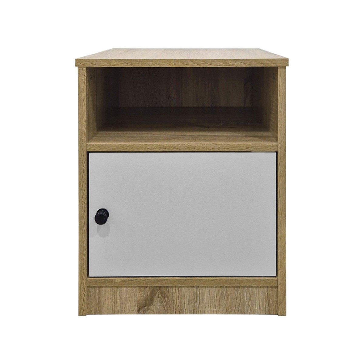 Κομοδίνο Lenea pakoworld sonoma-λευκό 40x40x50εκ