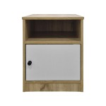 Κομοδίνο Lenea pakoworld sonoma-λευκό 40x40x50εκ