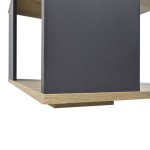 Τραπέζι σαλονιού Zelegan pakoworld sonoma-ανθρακί 60x60x39εκ