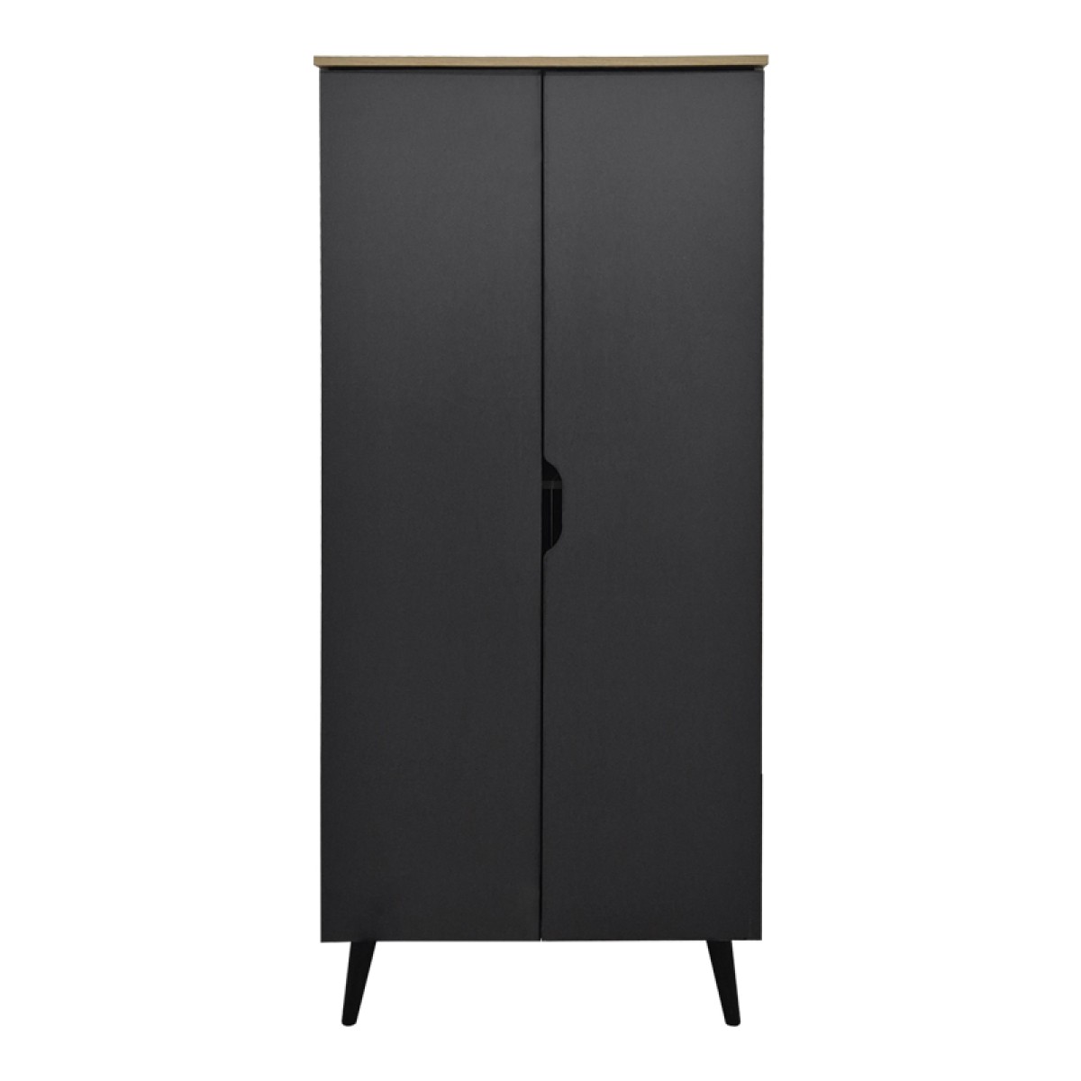 Παπουτσοθήκη-ντουλάπα Oufelia pakoworld sonoma-ανθρακί 60x32.5x134.5εκ