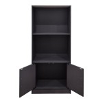 Βιβλιοθήκη Tekaro pakoworld ανθρακί 60x30x120εκ