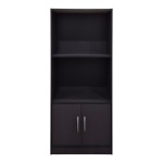 Βιβλιοθήκη Tekaro pakoworld ανθρακί 60x30x120εκ