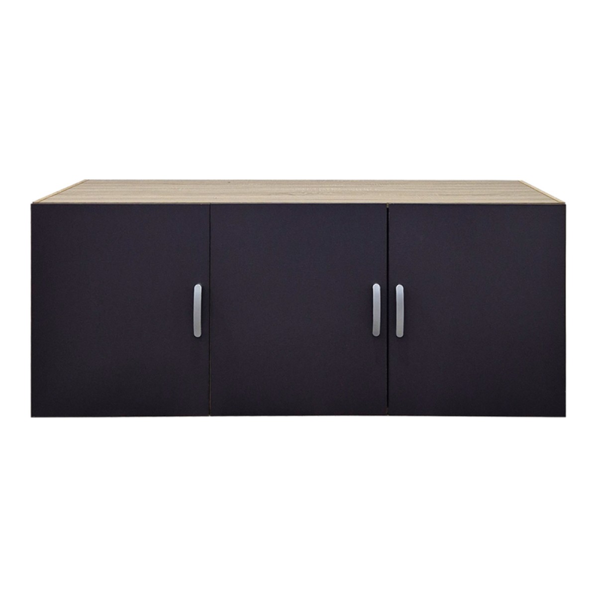 Πατάρι ντουλάπας τρίφυλλο Alvia pakoworld sonoma-ανθρακί 150x51x60εκ