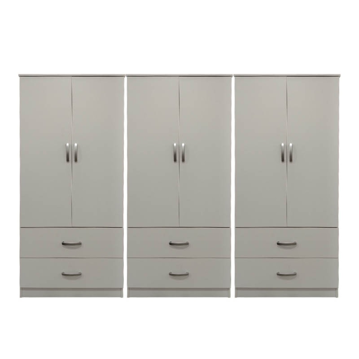 Ντουλάπα εξάφυλλη με συρτάρια Lego pakoworld λευκή 240x42x180εκ