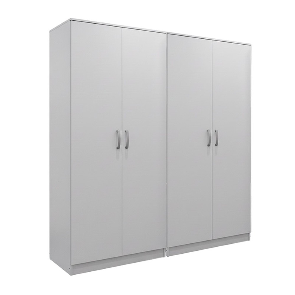 Ντουλάπα τετράφυλλη Lego Ι pakoworld λευκή 160x42x180εκ