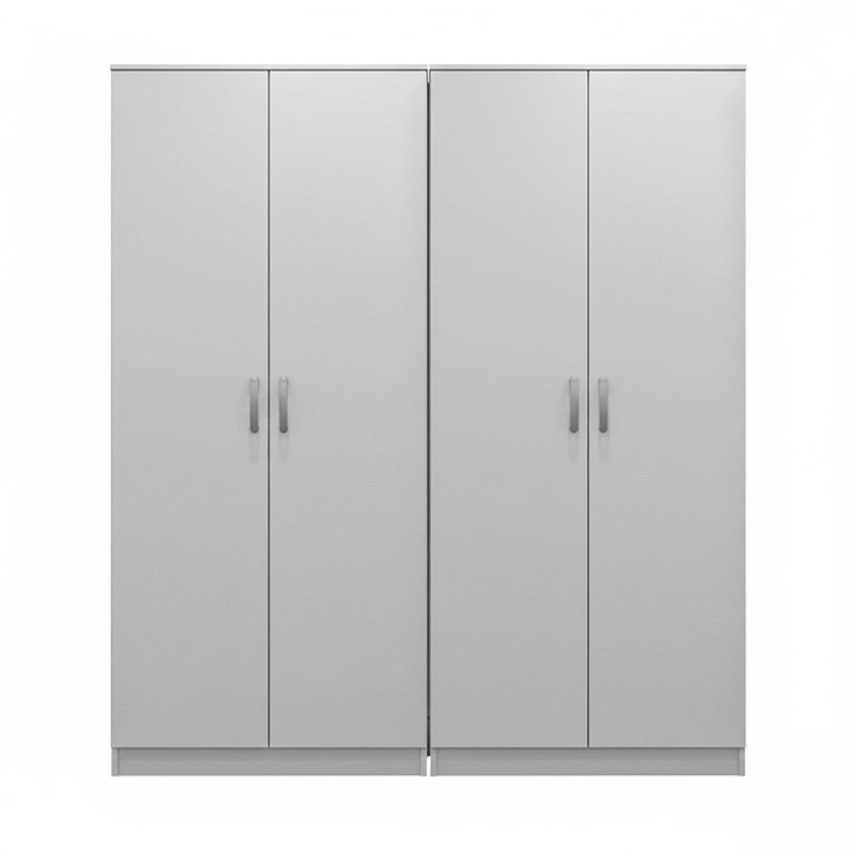 Ντουλάπα τετράφυλλη Athos Ι pakoworld λευκή 160x42x180εκ