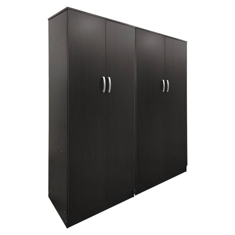 Ντουλάπα τετράφυλλη Athos Ι pakoworld wenge 160x42x180εκ