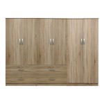 Ντουλάπα εξάφυλλη Lego pakoworld sonoma 240x42x180εκ