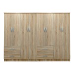 Ντουλάπα οχτάφυλλη Lego pakoworld sonoma 241x42x181εκ