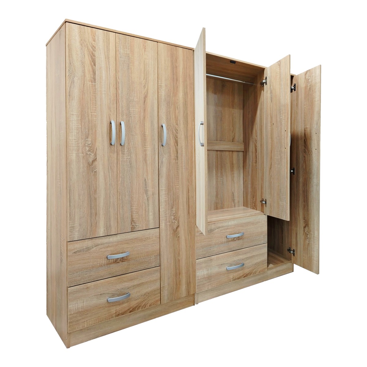 Ντουλάπα εξάφυλλη Lego pakoworld sonoma 180x42x180εκ