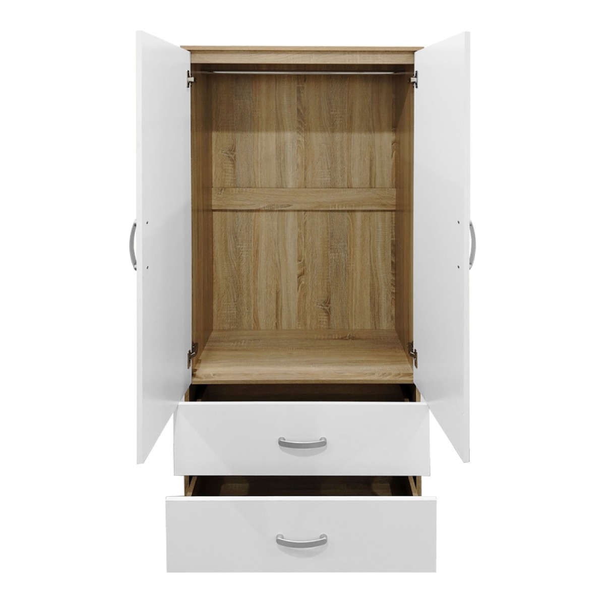 Ντουλάπα πεντάφυλλη Lego pakoworld sonoma-λευκό 170x42x180εκ