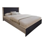 Σετ Κρεβατοκάμαρας Athos Sonoma Ανθρακί με Κρεβάτι 140x200εκ Σετ 3τεμ
