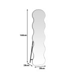 Καθρέπτης Waven pakoworld σε λευκή απόχρωση 38x28x148εκ