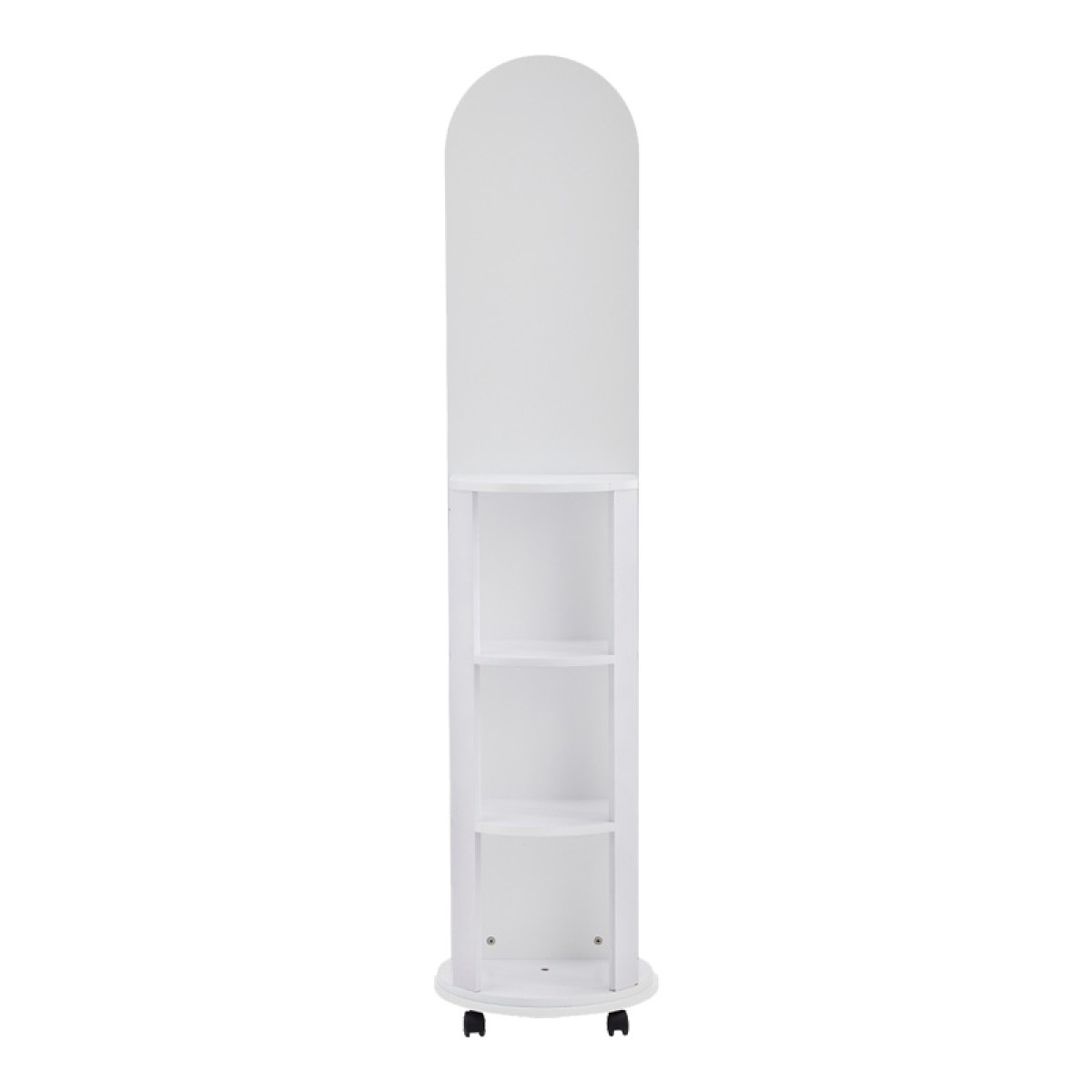 Καθρέπτης τροχήλατος Espero pakoworld mdf με ράφια σε λευκή απόχρωση Φ34x170εκ