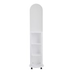 Καθρέπτης τροχήλατος Espero pakoworld mdf με ράφια σε λευκή απόχρωση Φ34x170εκ