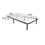 Σομιές μεταλλικός Amaso pakoworld σε μαύρη απόχρωση 90x190x28εκ
